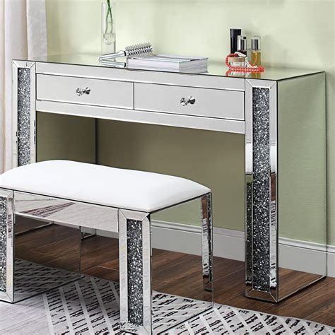 mirrored desk vanity